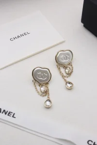 Chanel CC Logo Cloud Stud Earrings