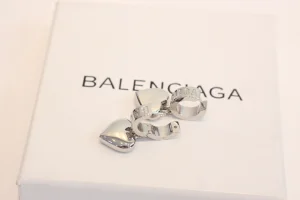 Balenciaga Silver Hearlt Earrings
