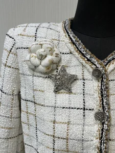Chanel Crystals CC Star Brooch