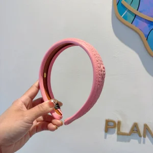Chanel CC Logo Pink Headbands