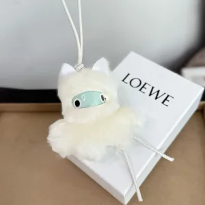 Charms Loewe Snow Bunny Bag Charm White