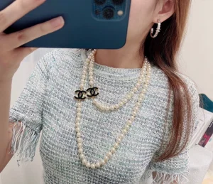 Chanel Pearls CC Logo Long Necklaces