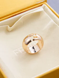 Fendi Sphera Gold Color Rings