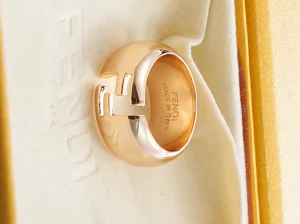 Fendi Sphera Gold Color Rings
