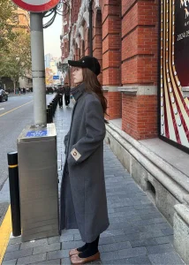Chanel Dark Gray Wool Coat