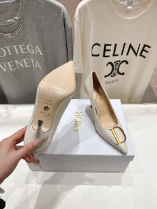 Dior White Leather Pumps 85MM