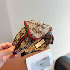 Gucci GG Bowknot Canvas Fabric Headband
