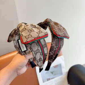 Gucci GG Bowknot Canvas Fabric Headband