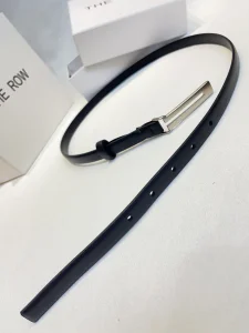 The Row Kuk Black Leather Belt 15MM