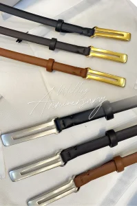 The Row Kuk Black Leather Belt 15MM
