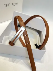 The Row Kuk Brown Leather Belt 15MM
