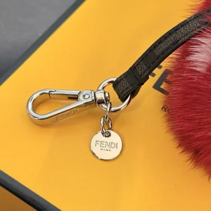 Charms Fendi Mushroom Fur Bag Charm Red