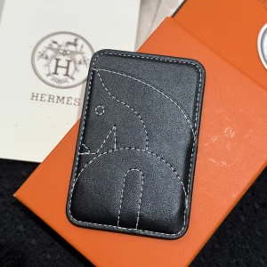 Hermes Elephant MagSafe Card Holder Black