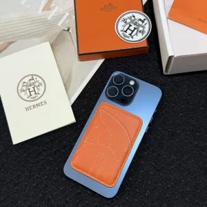 Hermes Elephant MagSafe Card Holder Orange