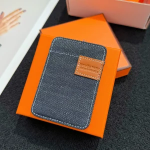 Hermes Jean Patch MagSafe Card Holder Blue