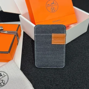 Hermes Jean Patch MagSafe Card Holder Blue