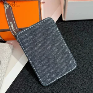 Hermes Jean Patch MagSafe Card Holder Blue