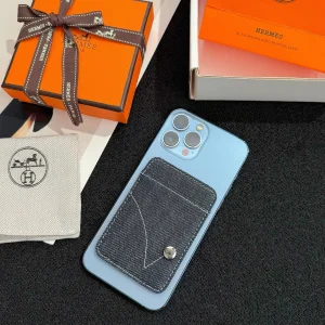 Hermes Jean Patch MagSafe Card Holder Blue