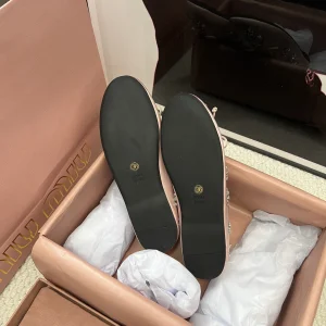 Miu Miu Pink Satin Ballet Flat