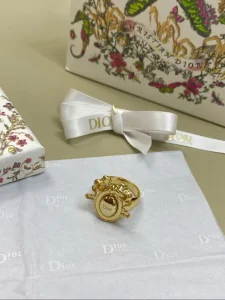 (image for) Dior Medaillon Gold Metal Earrings