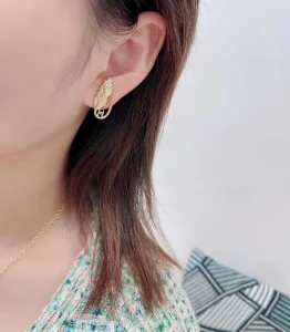 (image for) Chanel Gold Metal Wheat Earrings