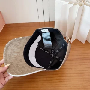(image for) Gucci Beige GG Nylon Baseball Cat Hat