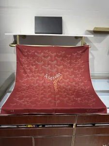 Goyard No1 Silk Twill Scarf Red