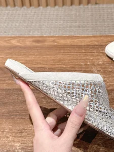 (image for) Alaia Fishnet Flat Mules White