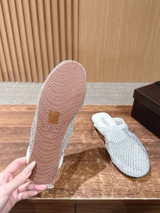 (image for) Alaia Fishnet Flat Mules White