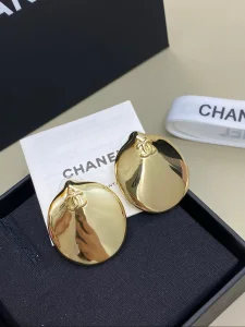 Chanel Coco Beach Gold Metal Earrings