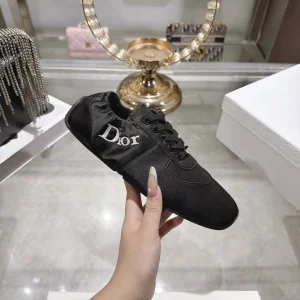 Dior Coeur Sneakers Black Satin