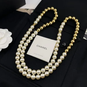 (image for) Chanel CC Logo Pearls Necklaces