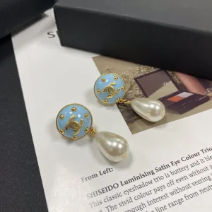 Luxury Womens Jewelry Chanel CC Pearl Drop Earrings A152PP120 AA145483