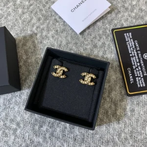 Luxury Womens Jewelry Chanel Crystals CC Logo Earrings A152PP100 AA145488