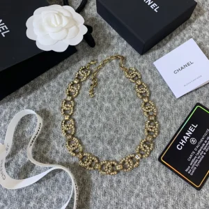 Chanel Multi Crystals CC Logo Link Necklaces 