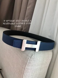 Hermes H Optique Belt Buckle Reversible Strap 38MM 