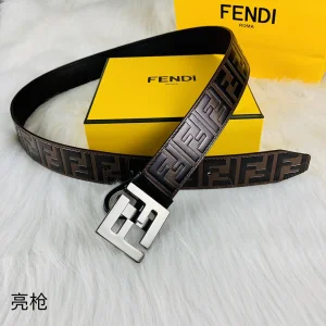 Luxury Mens Belts Fendi FF Logo Buckle Leather Belt 38MM A175PP240 AA146172