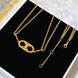 Celine Maillon Triomphe Gold Pendant Necklace 