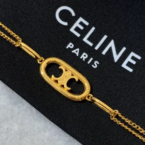 Luxury Womens Jewelry Celine Maillon Triomphe Gold Pendant Necklace A205PP160 AA146205