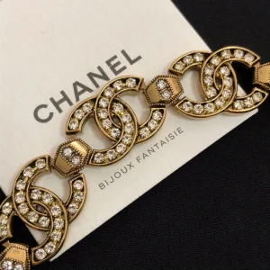 Luxury Womens Jewelry Chanel Crystals CC Logo Link Necklace A39PP190 AA146345