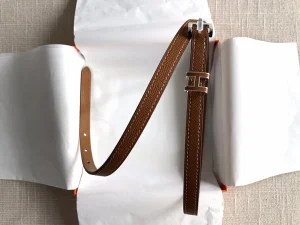 Luxury Womens Belts Hermes Pop H 15 Belt in Tan Epsom Calfskin 15MM A191PP240 AA146815