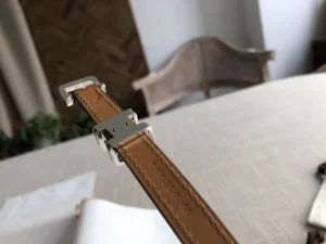 Luxury Womens Belts Hermes Pop H 15 Belt in Tan Epsom Calfskin 15MM A191PP240 AA146815