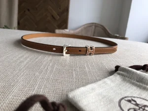 Luxury Womens Belts Hermes Pop H 15 Belt in Tan Epsom Calfskin 15MM A191PP240 AA146815