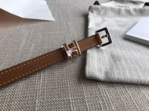 Luxury Womens Belts Hermes Pop H 15 Belt in Tan Epsom Calfskin 15MM A191PP240 AA146815