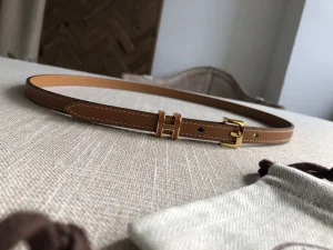 Luxury Womens Belts Hermes Pop H 15 Belt in Tan Epsom Calfskin 15MM A191PP240 AA146823