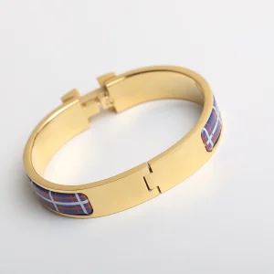 Luxury Womens Jewelry Hermes Clic H Tartan Bracelet A205PP260 AA147735