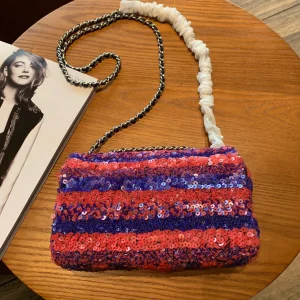 Luxury Womens Handbags Chanel Sequins Mini Flap Bag AS0855 20x16x6CM A53PP880 AA147823