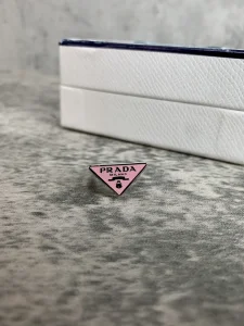 Luxury Womens Jewelry Prada Symbole Triangle Logo Rings Pink A152PP130 AA149813
