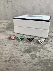 Luxury Womens Jewelry Prada Symbole Triangle Logo Rings Pink A152PP130 AA149813