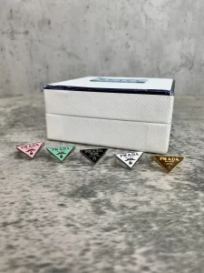 Luxury Womens Jewelry Prada Symbole Triangle Logo Rings Pink A152PP130 AA149813